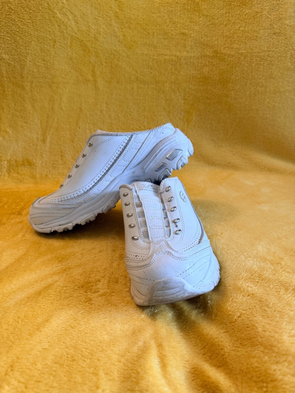 White Slip-On Athletic Shoes